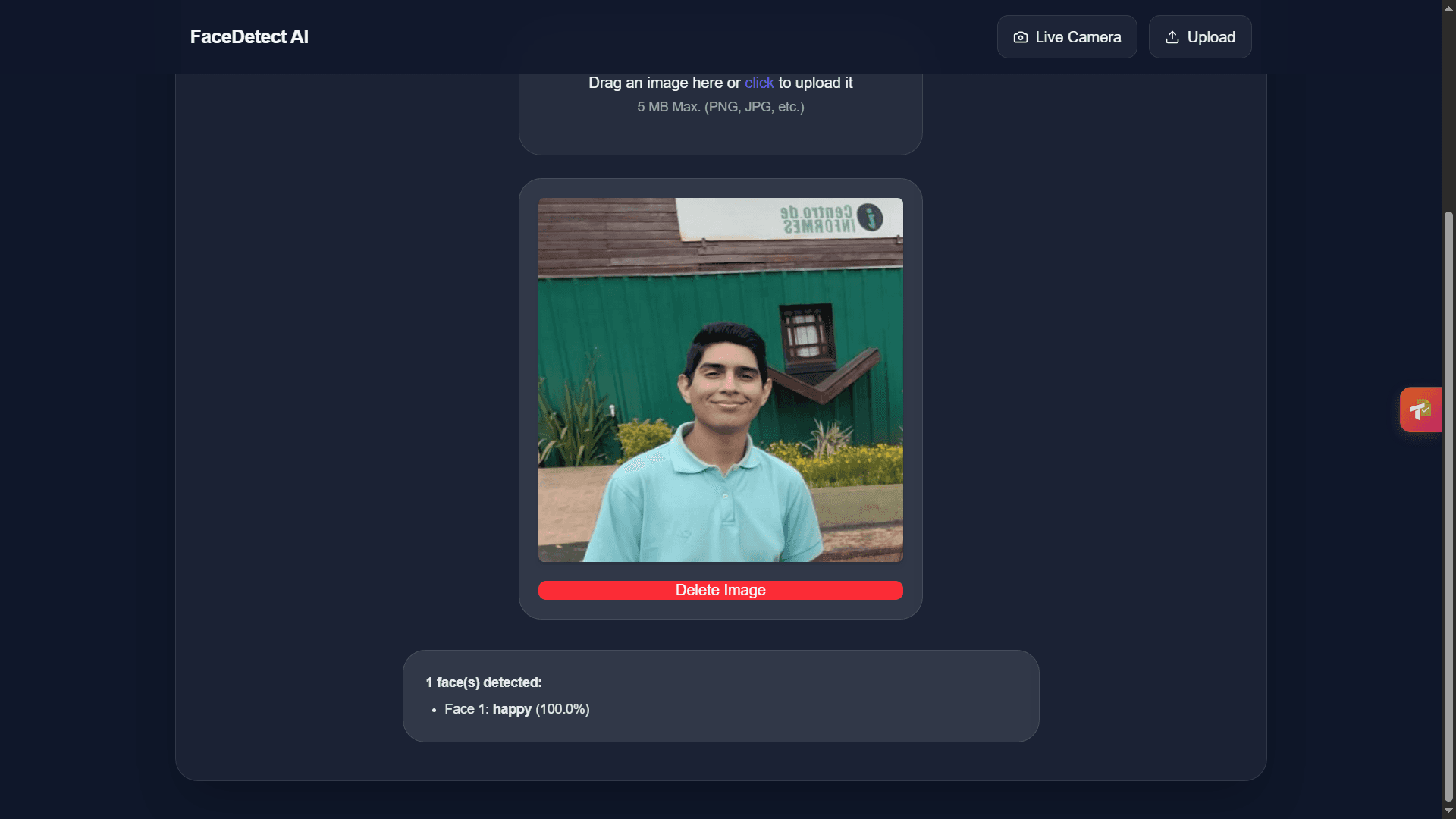 FaceRec Upload Image